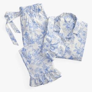 Pottery Barn Teen LoveShackFancy Flannel pajama set Blue